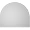 Ekena Millwork Round Top Surface Mount PVC Gable Vent w/ 2"W x 1-1/2"P Brickmould Frame, 26"W x 22"H GVPRT26X2202SN - alternate 4